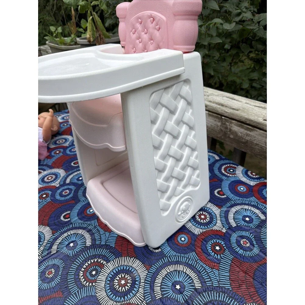 Vintage Fisher Price 71777 “Rare” Caring Touch Pink Baby Doll High Chair